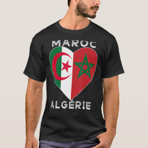 Camiseta Bandera Amar Marruecos Argelia, Amo Marruecos Arge