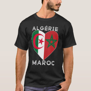 Camiseta Bandera Amar Marruecos Argelia, Amo Marruecos Arge