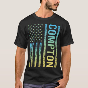 Camiseta Bandera amarilla azul - Compton
