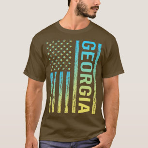 Camiseta Bandera amarilla azul Georgia TShirt