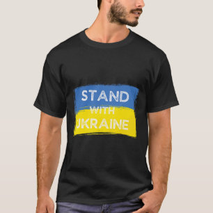 Camiseta Bandera amarilla azul ucraniana con lema Mantente