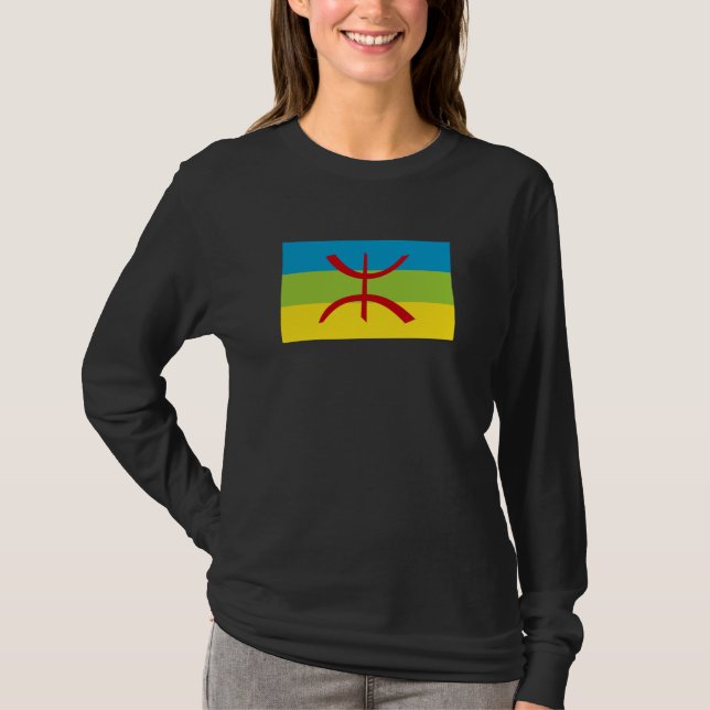 Camiseta Bandera amazigh regalo Bandera bereber Kabyles (Anverso)