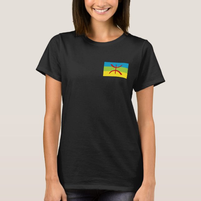 Camiseta Bandera amazigh regalo Bandera bereber Kabyles (Anverso)