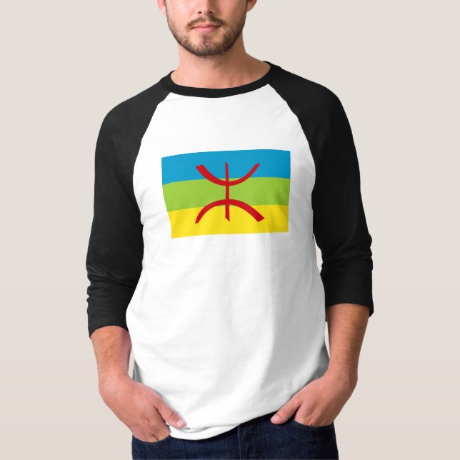 Camiseta Bandera amazigh regalo Bandera bereber Kabyles (Anverso)