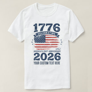 Camiseta Bandera Americana 250 Aniversario 1776