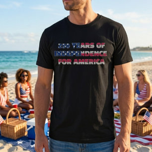 Camiseta Bandera Americana 250 Años de Independencia