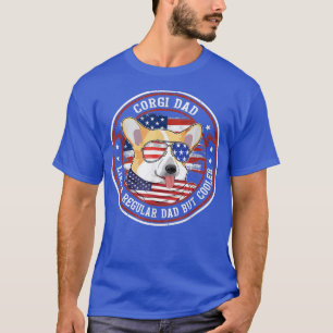 Camiseta Bandera americana 4 de julio Corgi Dad like a regu