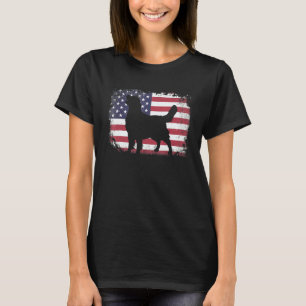 Camiseta Bandera Americana 4 de Julio Golden Retriever Papá