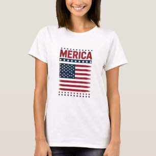 Camiseta Bandera Americana 4 de Julio Merica