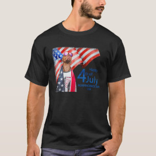 Camiseta Bandera Americana 4 De Julio Pitbull Día De La Ind