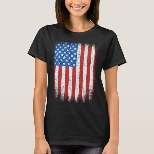 Camiseta Bandera Americana 4 de Julio Usa Patriotic Red Whi (Anverso)