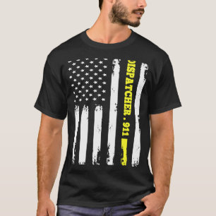 Camiseta Bandera Americana 911 Dispatcher T oro line USA Fl