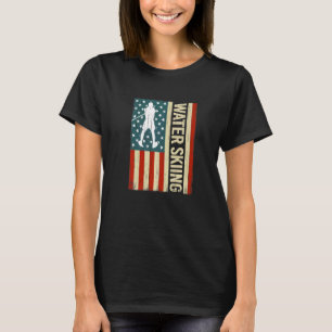 Camiseta Bandera Americana Agua Esquí Acuático Hombres Wat