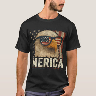 Camiseta Bandera Americana Águila 4 De Julio Eeuu Bald Eagl