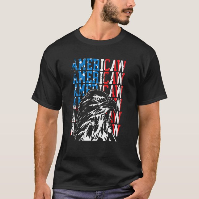 Camiseta Bandera Americana Águila Americana Bandera Patriót (Anverso)