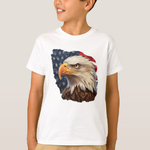 Camiseta Bandera americana águila calva