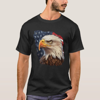 Camiseta Bandera americana águila calva