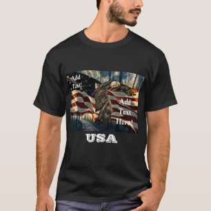 Camiseta Bandera americana águila calva