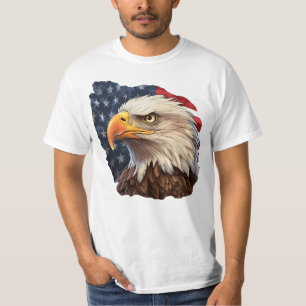 Camiseta Bandera americana águila calva