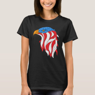 Camiseta Bandera americana águila calva 4 de julio