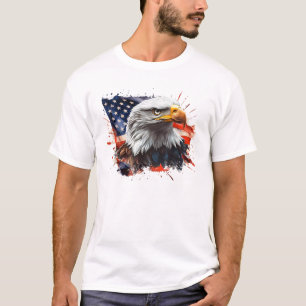 Camiseta Bandera americana águila calva patriótica 4 de jul