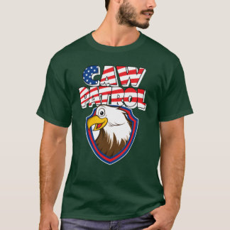 Camiseta Bandera Americana Águila Calva Roja Blanca y Azul 