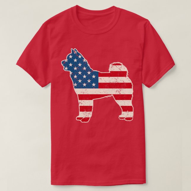 Camiseta Bandera americana Akita 4 de julio para los hombre (Diseño del anverso)