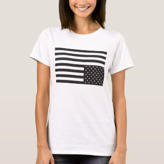 Camiseta Bandera americana al revés en negro