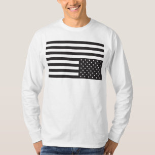 Camiseta Bandera americana al revés en negro