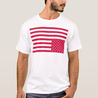 Camiseta Bandera americana al revés - rojo