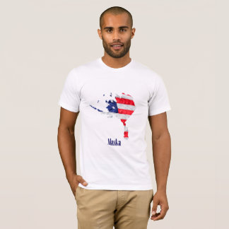 Camiseta Bandera Americana Alaska Estados Unidos