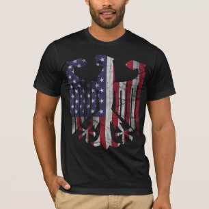 Camiseta Bandera americana alemana Eagle de la herencia del