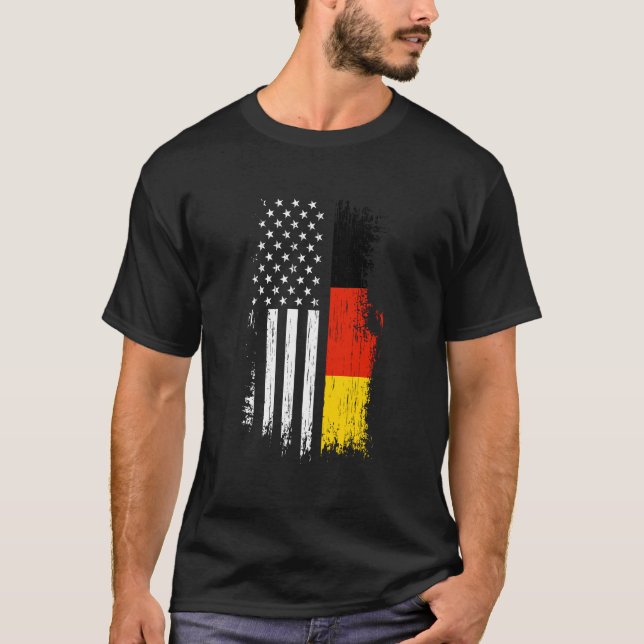 Camiseta Bandera Americana Alemana Hoodie - Orgullo Alemani (Anverso)