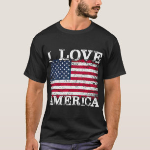 Camiseta Bandera Americana Amo América Bandera Americana 4ª
