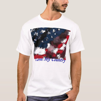 Camiseta Bandera americana, amo mi país