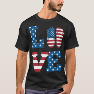 Camiseta Bandera Americana Amor Croc Bandera Americana 4 De