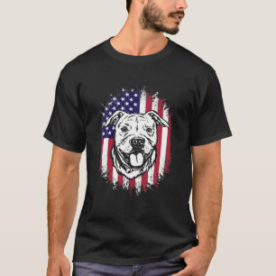 Camiseta Bandera Americana Amstaff American Staffordshire T