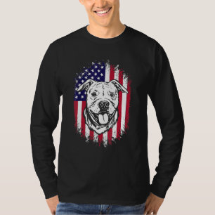 Camiseta Bandera Americana Amstaff American Staffordshire T