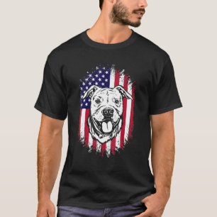 Camiseta Bandera Americana Amstaff American Staffordshire T