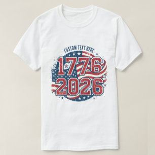 Camiseta Bandera Americana Aniversario 1776 2026