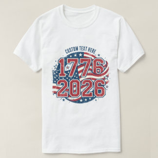 Camiseta Bandera Americana Aniversario 1776 2026