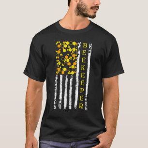 Camiseta Bandera Americana apicultura Bee Beekeeper 1