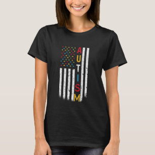 Camiseta Bandera Americana Apoyo Conciencia del Autismo Neu