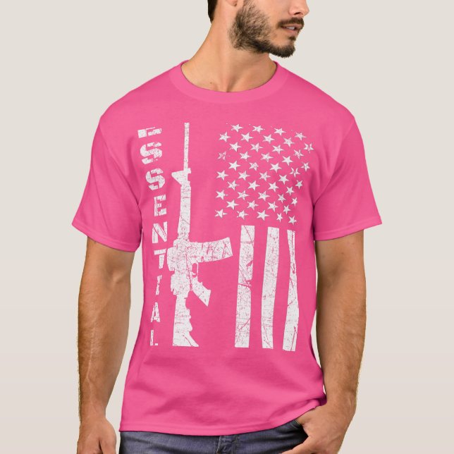 Camiseta Bandera Americana Ar15 - 2ª Enmienda Ar 15 Regalo  (Anverso)