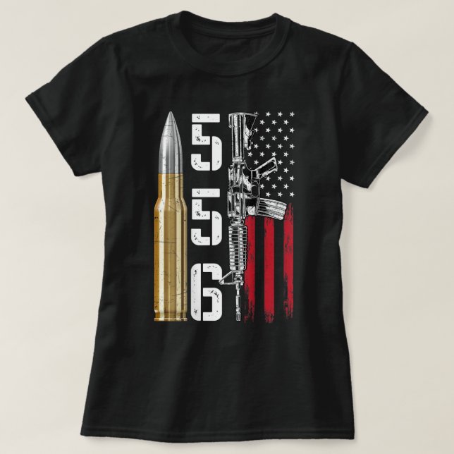 Camiseta Bandera Americana Ar-15 Rifle Sling Gift Gun Owne (Diseño del anverso)