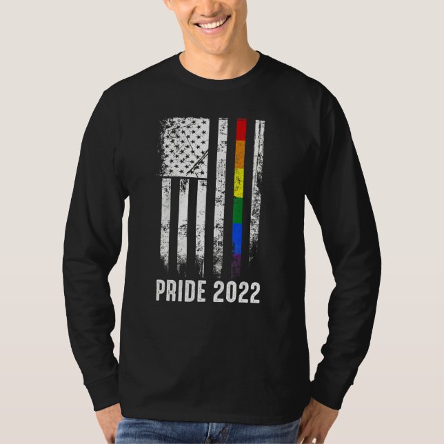 Camiseta Bandera Americana Arcoiris Usa Gay Lgbtq Lgbt Orgu (Anverso)