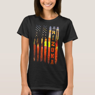 Camiseta Bandera Americana Arizona Orgullo Cactus Patriótic