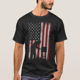 Camiseta Bandera Americana Arrendadora de Abejas Hombres Re