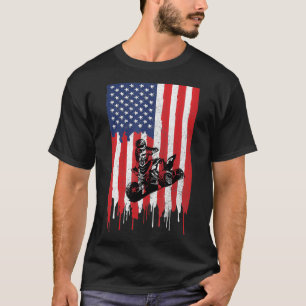 Camiseta Bandera Americana ATV Cuatro Ruedas Brap para Bici