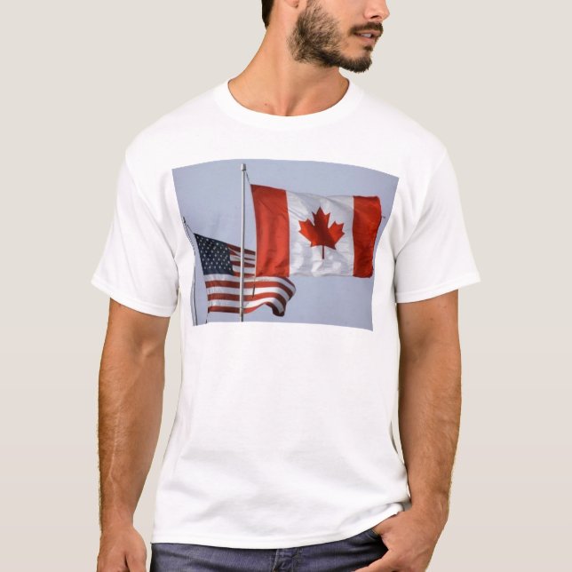 CAMISETA BANDERA AMERICANA/BANDERA CANADIENSE (Anverso)